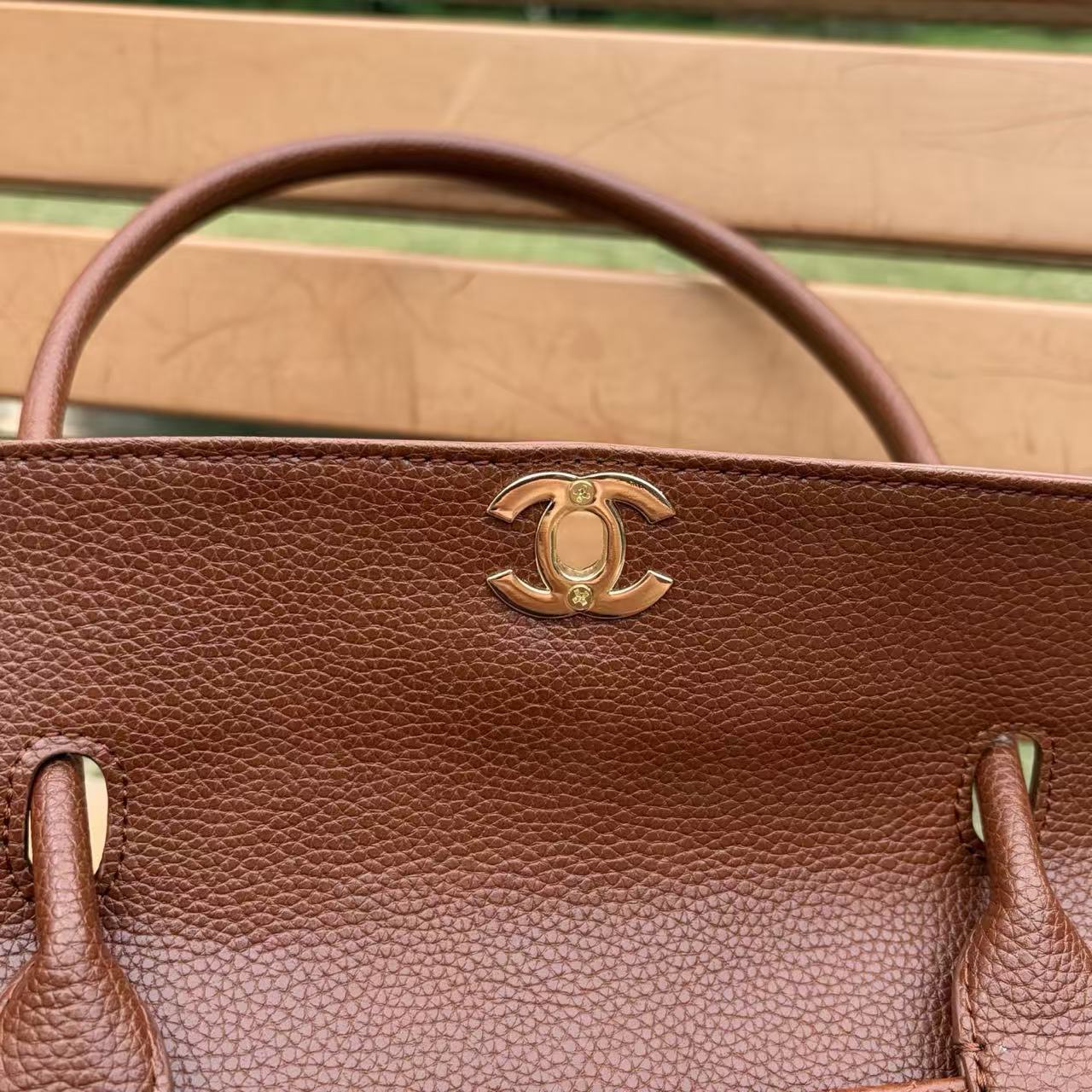 Vintage CHANEL Long Handle Shoulder Tote Bag