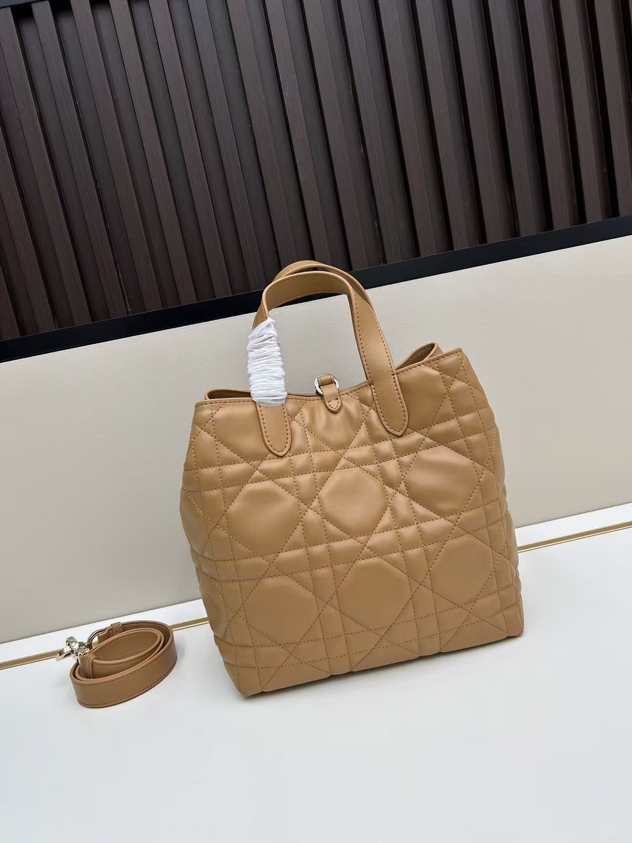 This Toujours vertical handbag is stylish, practical, and unique.