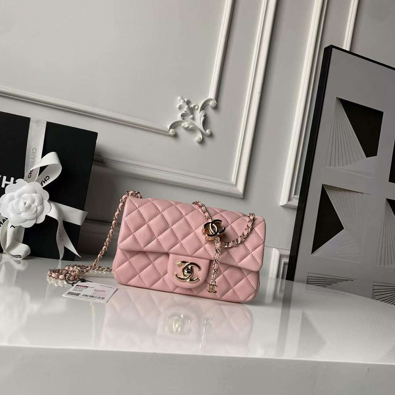 Light gold Chanel 💦26C, exquisite double C clasp, CF series
