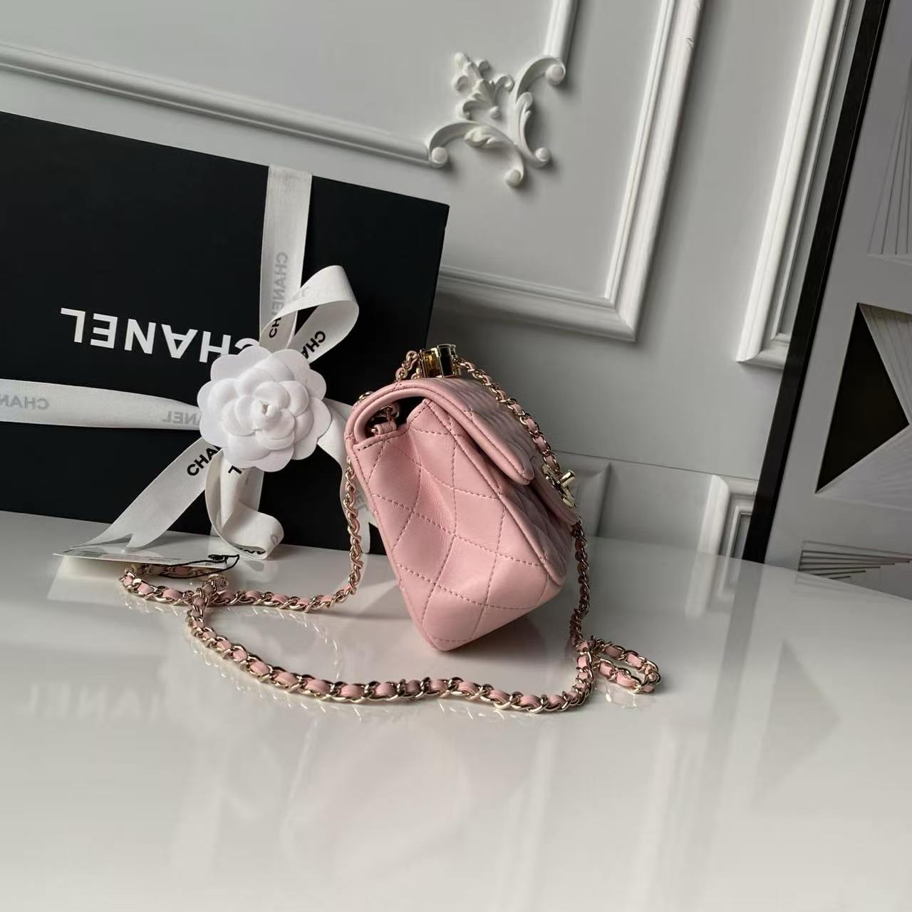 Light gold Chanel 💦26C, exquisite double C clasp, CF series