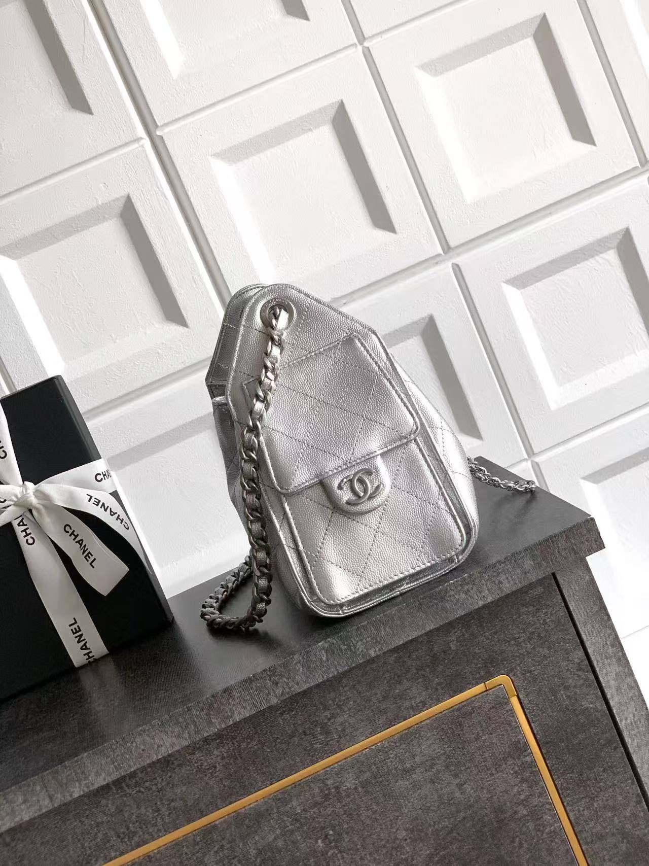 ChanelSmall size silver ball 🚩🚩🚩 《Sterling silver buckle》
