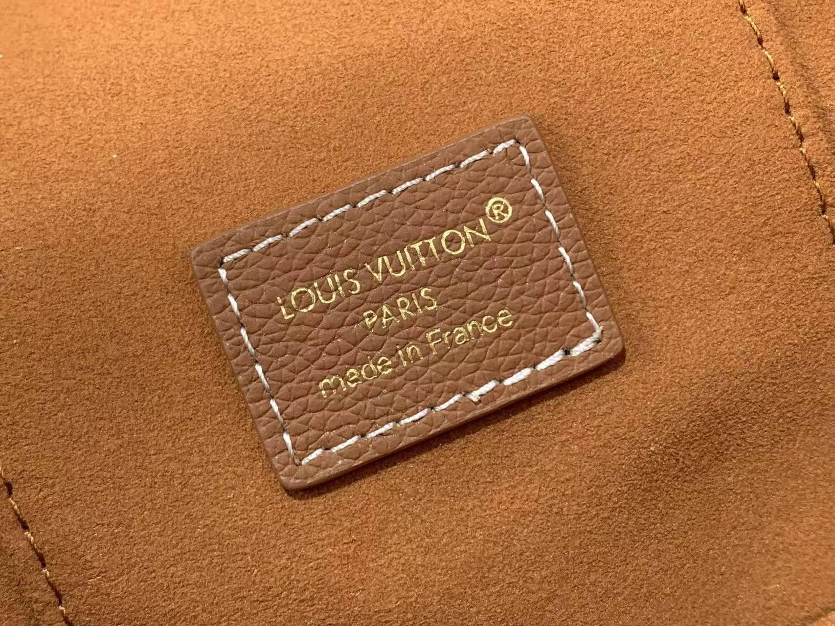 LV Mini Vanity Full Leather Caramel Makeup Case Handbag