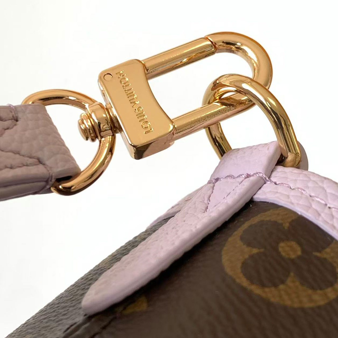 LV mini vintage flower patchwork light purple embossed tote bag