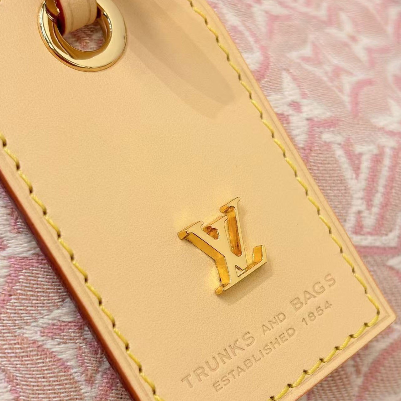 LV Light Pink Gradient Monogram Mini Drawstring Bucket Bag