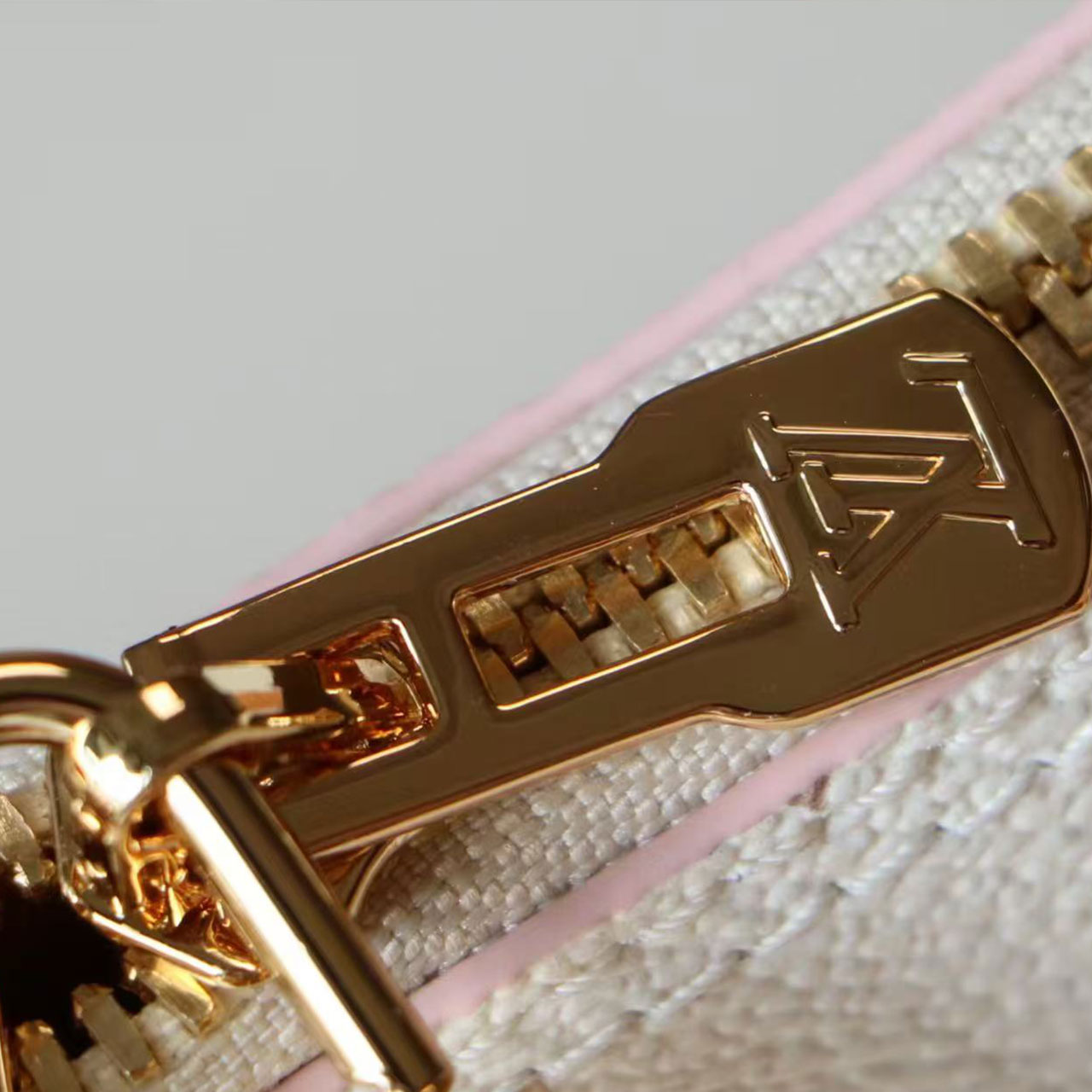 LV White Cherry Blossom Pink Monogram Arc Shaped Shell Underarm Bag