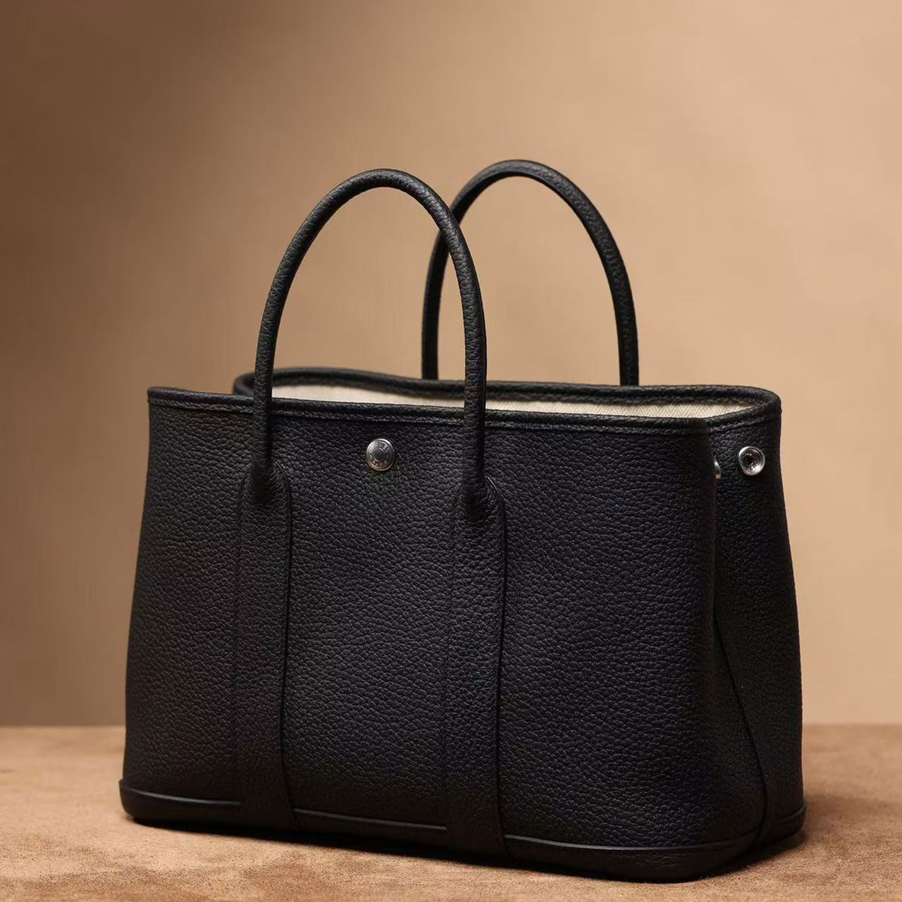 Herm è s Garden Party 30 Black Togo Leather Garden Party Tote Bag
