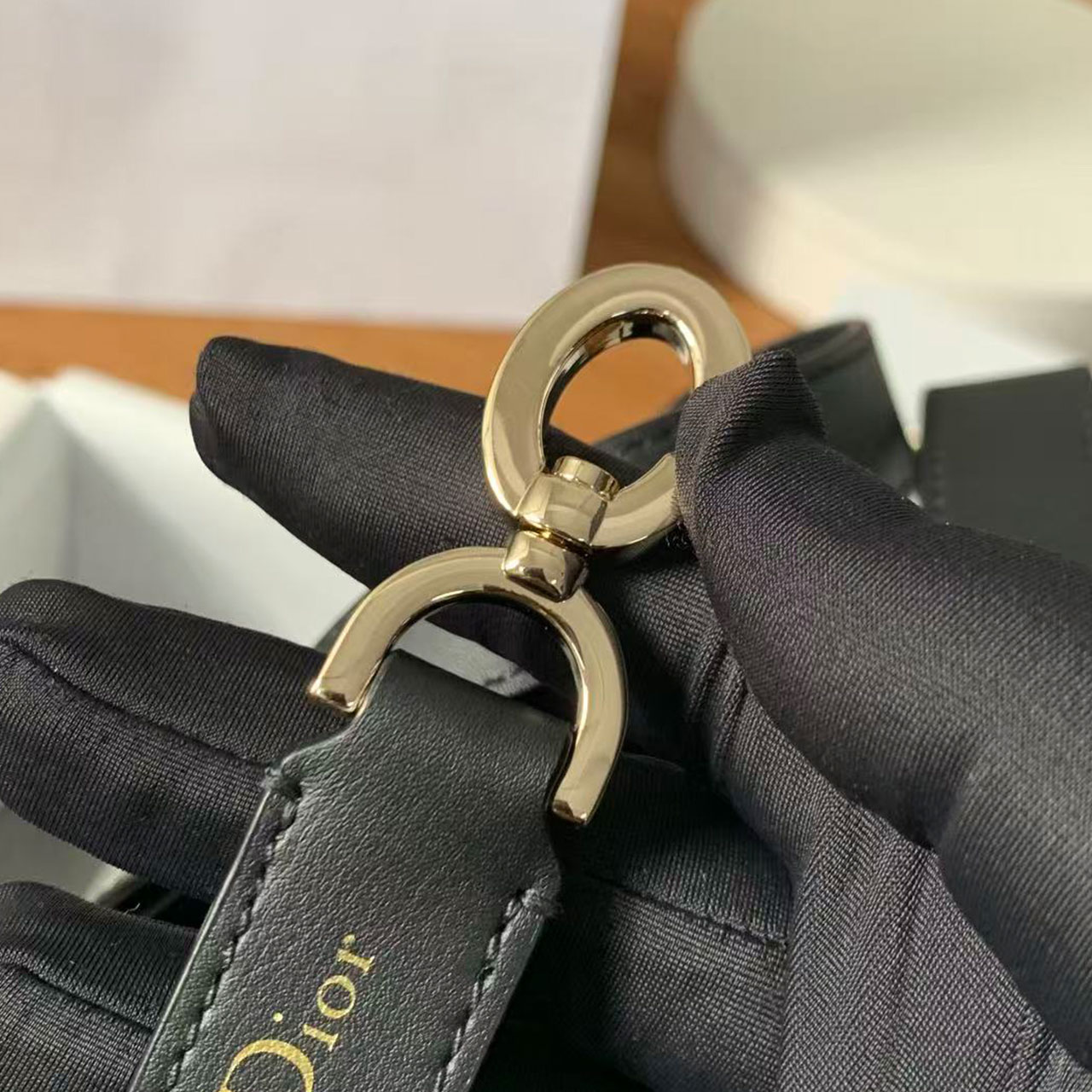 Dior Mini Book Tote Black Vine Pattern Sheepskin Mini Tote Bag