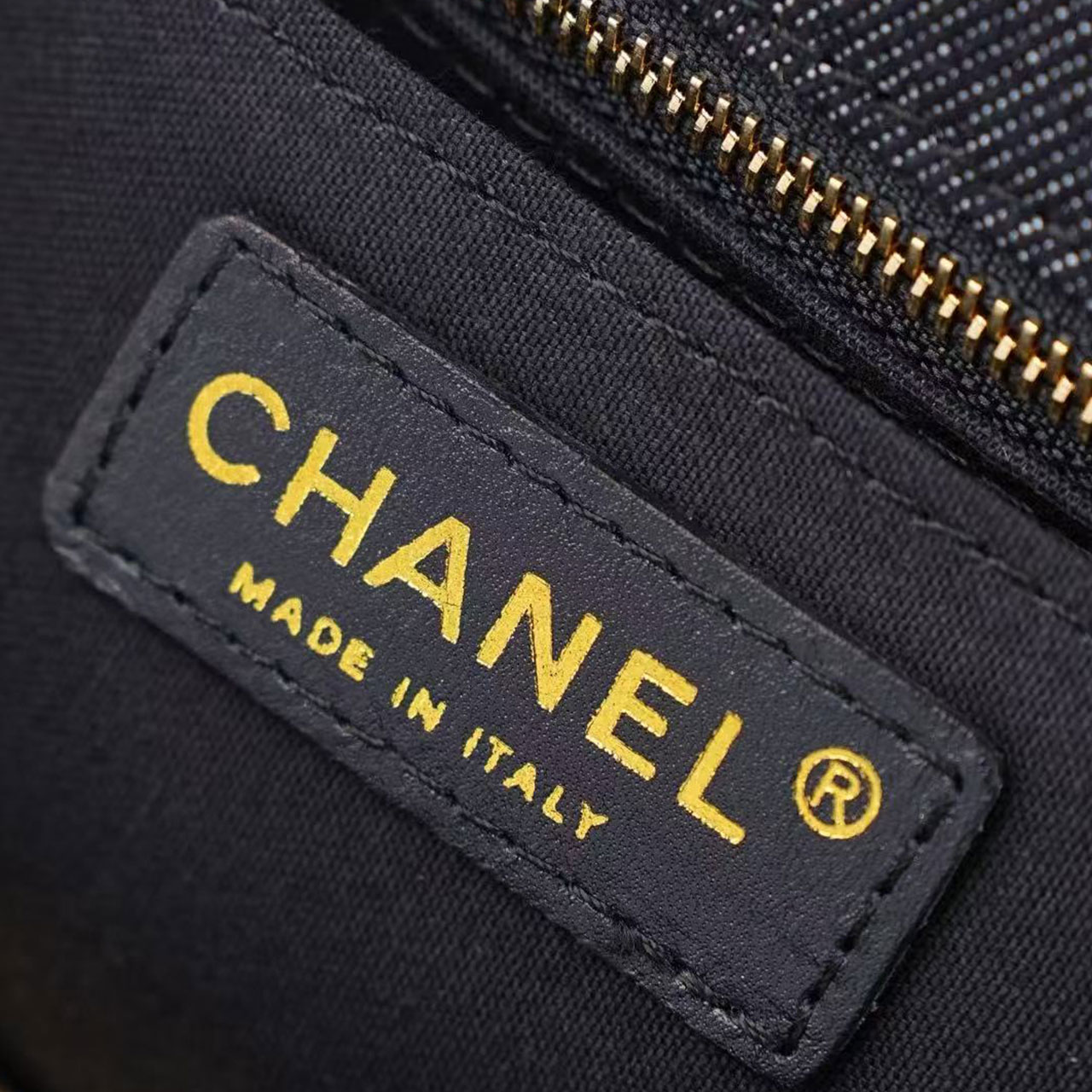 CHANEL deep blue denim diamond grid small golden ball CF mini crossbody bag