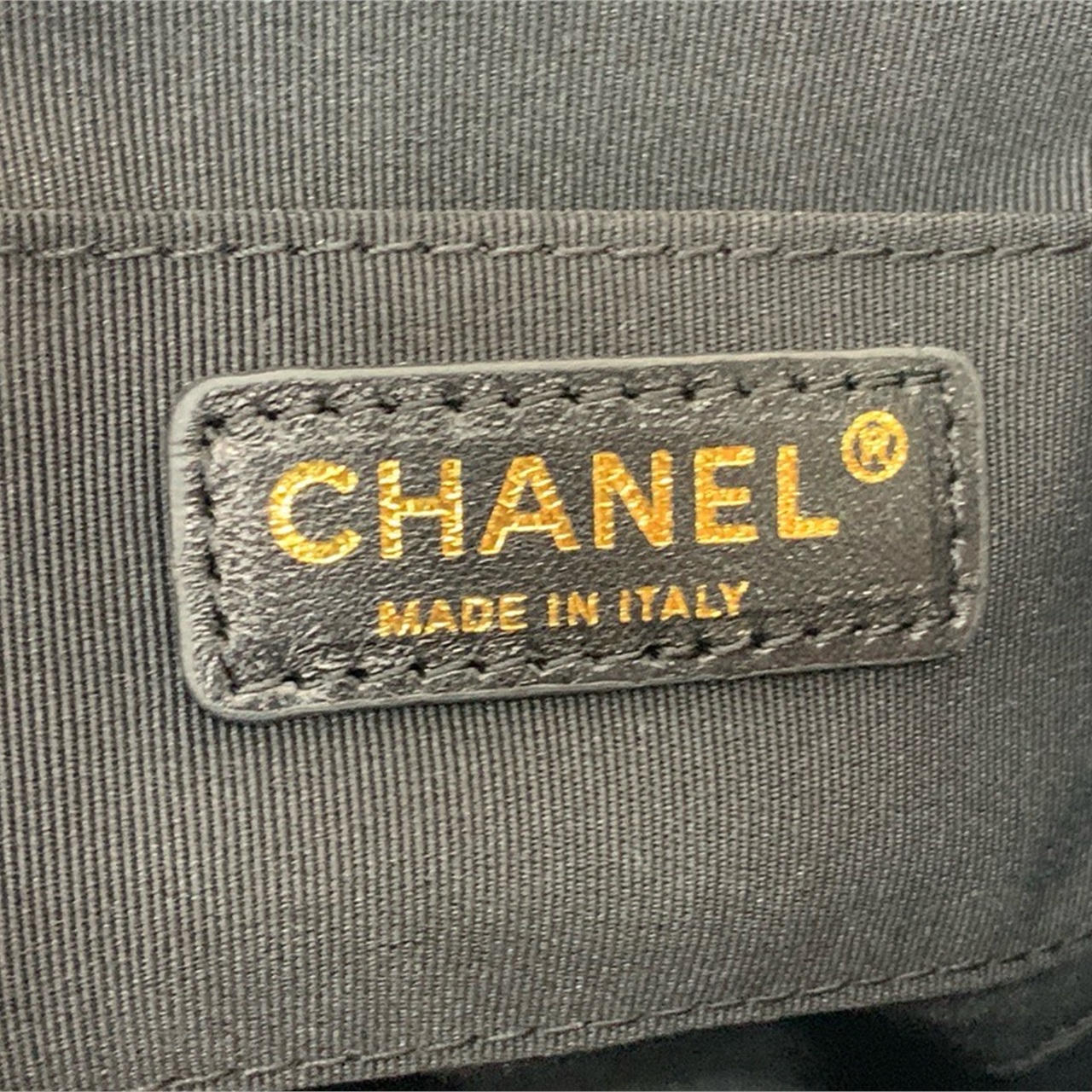 CHANEL black oil wax leather diamond grid mini backpack