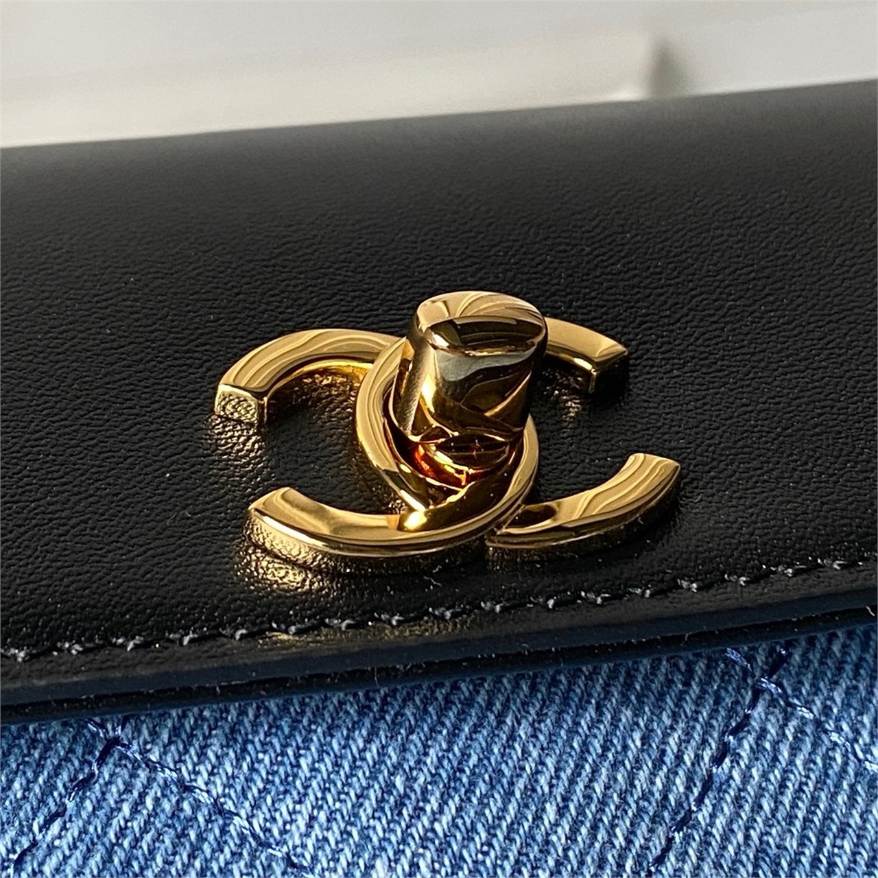 CHANEL Cowboy Matte Leather Retro Long Handle Stick Underarm Bag