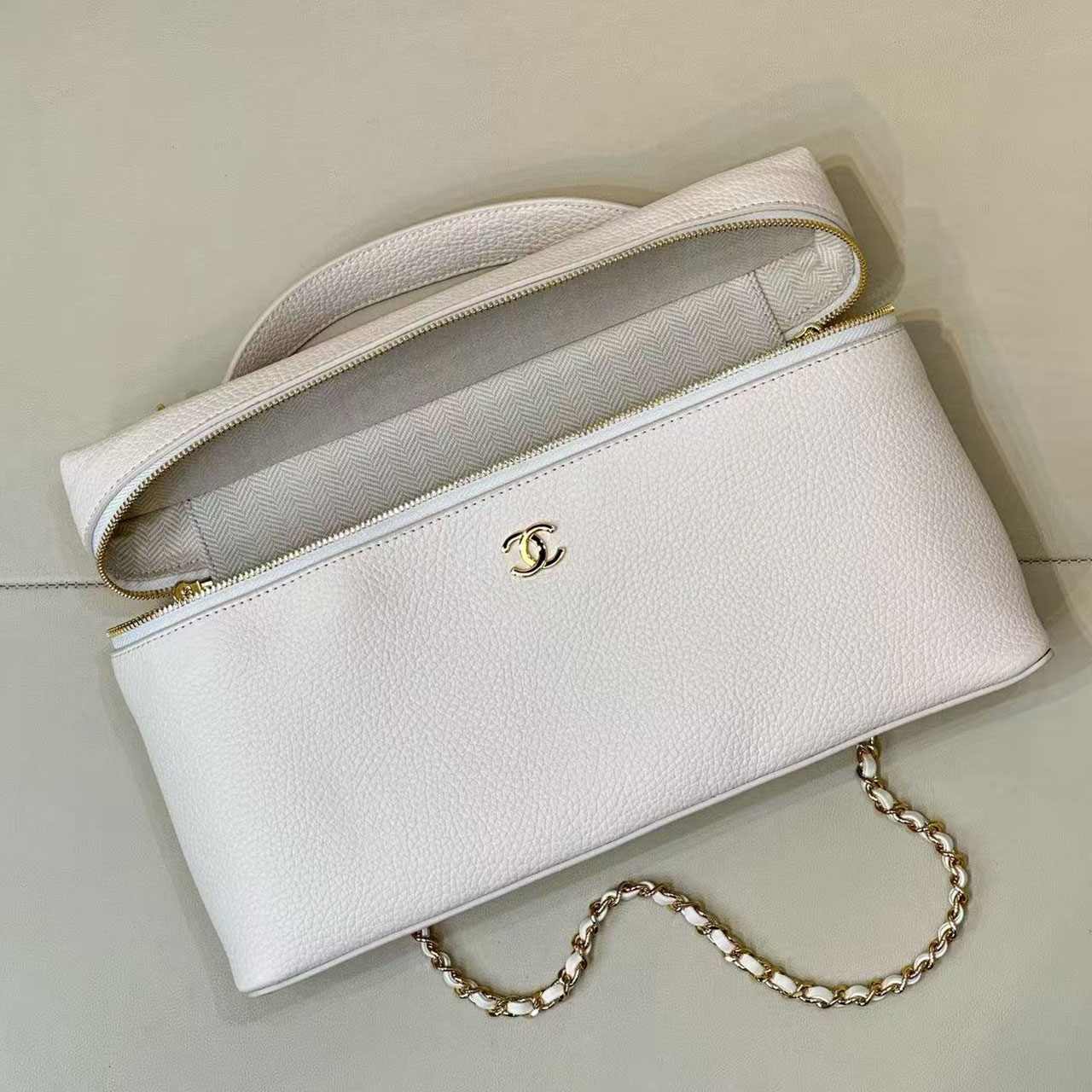 Chanel 26A LP Vanity Case Lunch Box Makeup Bag