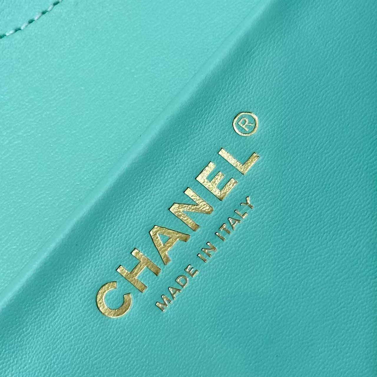 Chanel Classic Flap Jumbo Mint Green suede classic diamond grille bag