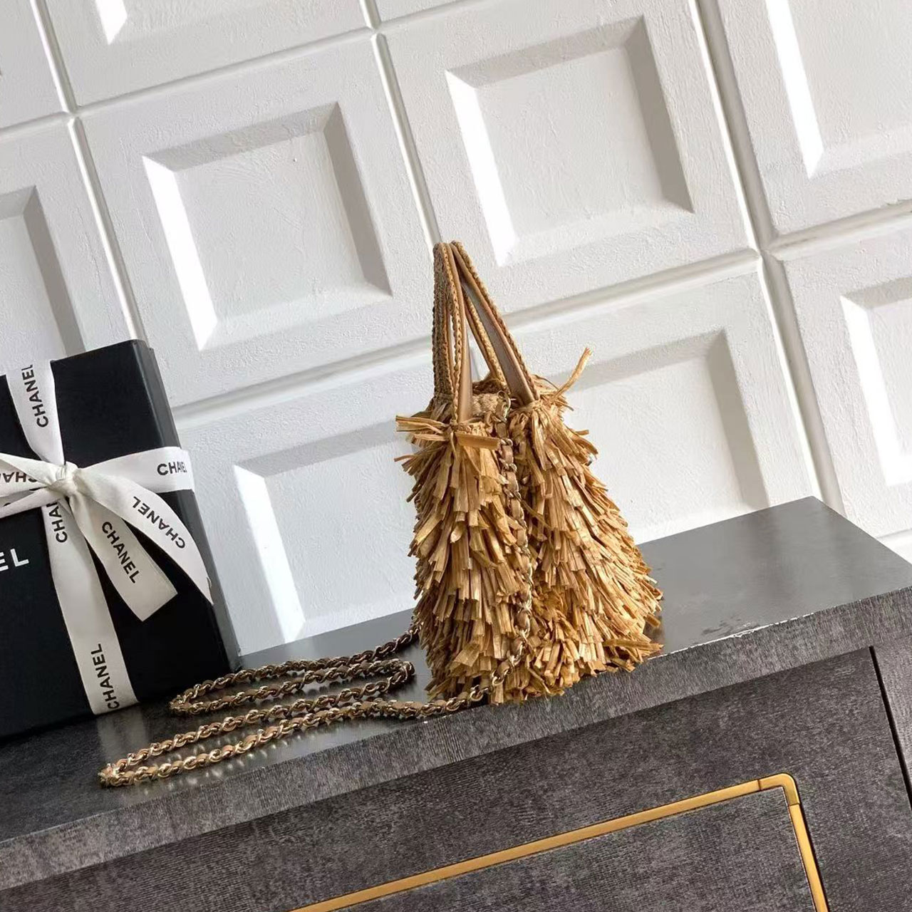 CHANEL 26S woven tassel handbag
