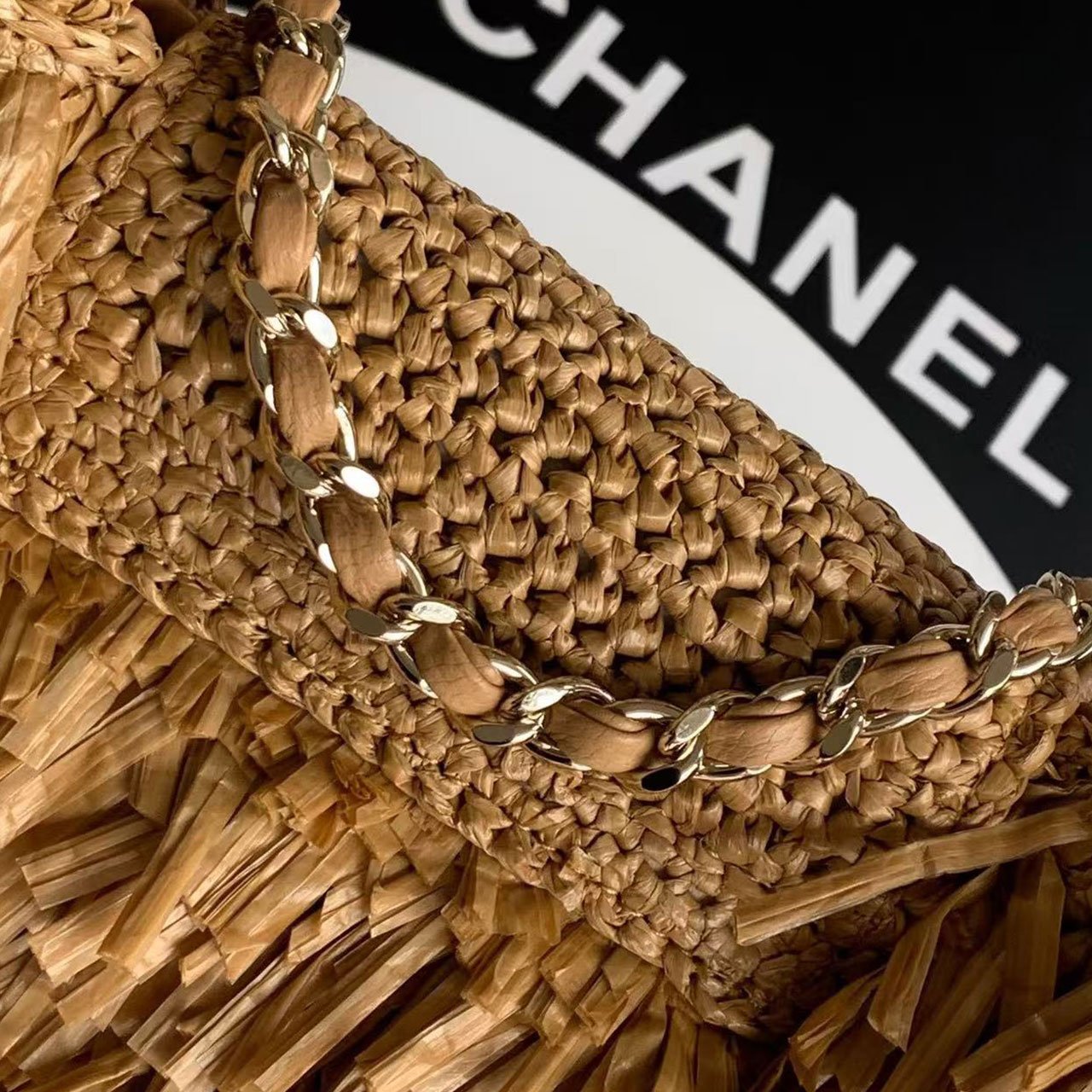 CHANEL 26S woven tassel handbag