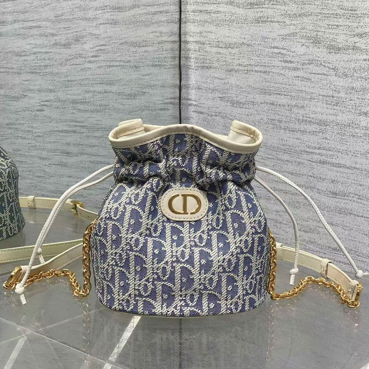 Dior Mini Drawstring Bucket Bag