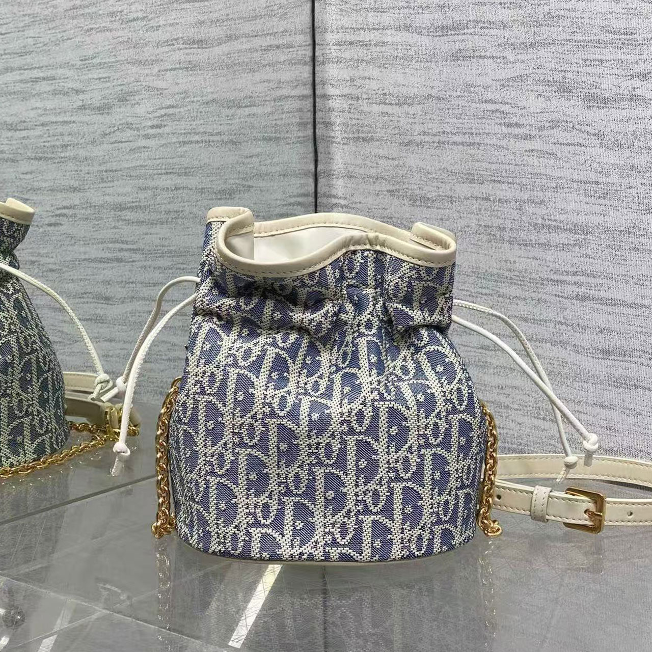 Dior Mini Drawstring Bucket Bag