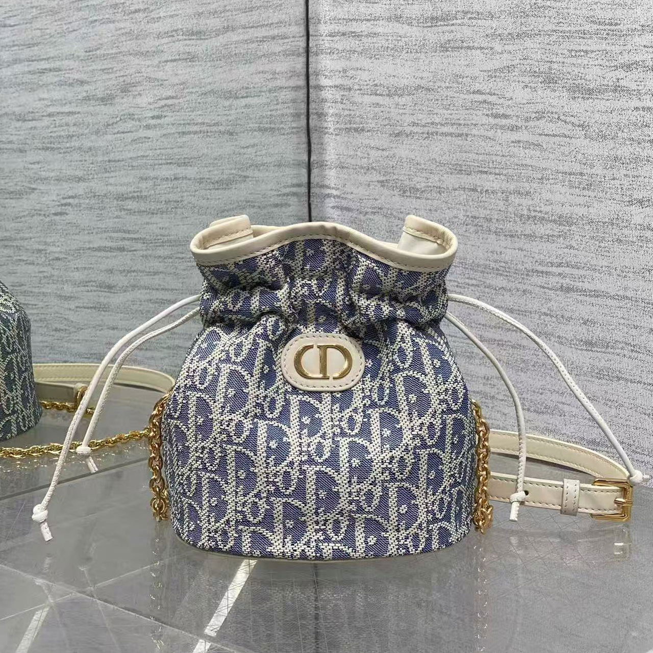 Dior Mini Drawstring Bucket Bag