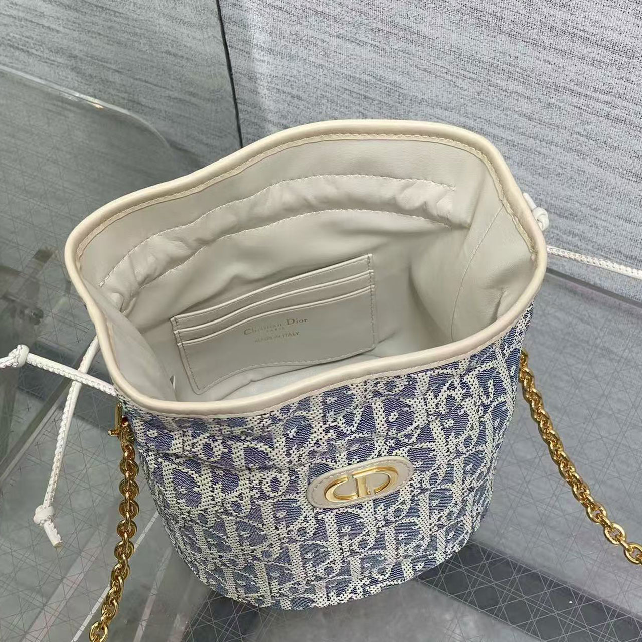 Dior Mini Drawstring Bucket Bag