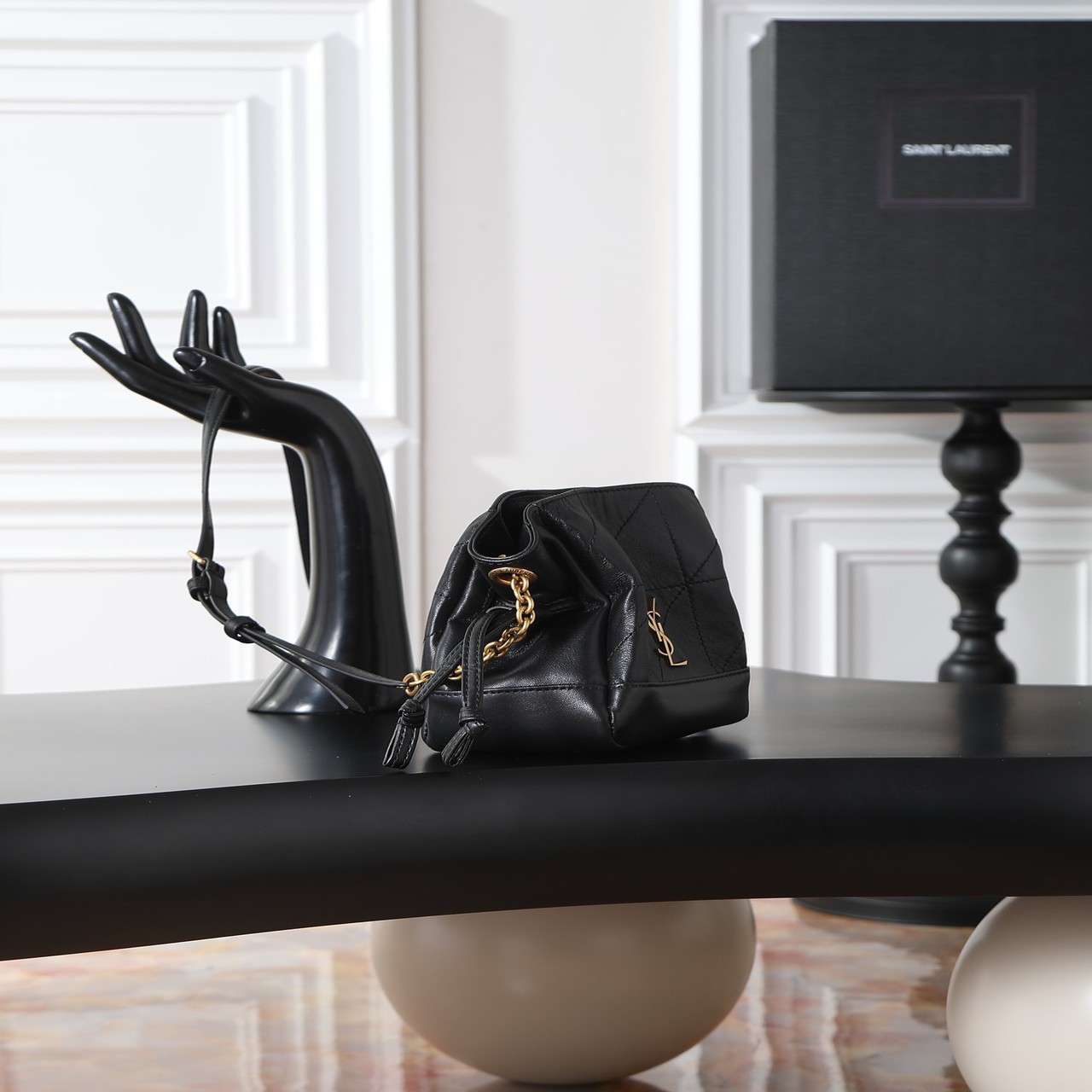 YSL Mini Drawstring Bucket Bag