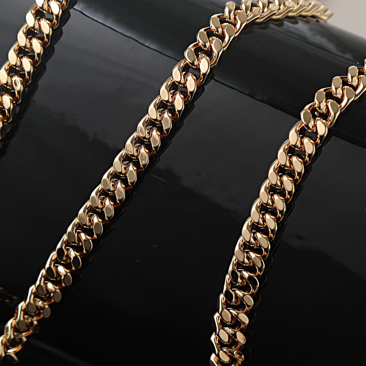 YSL black patent leather gold buckle with tassel