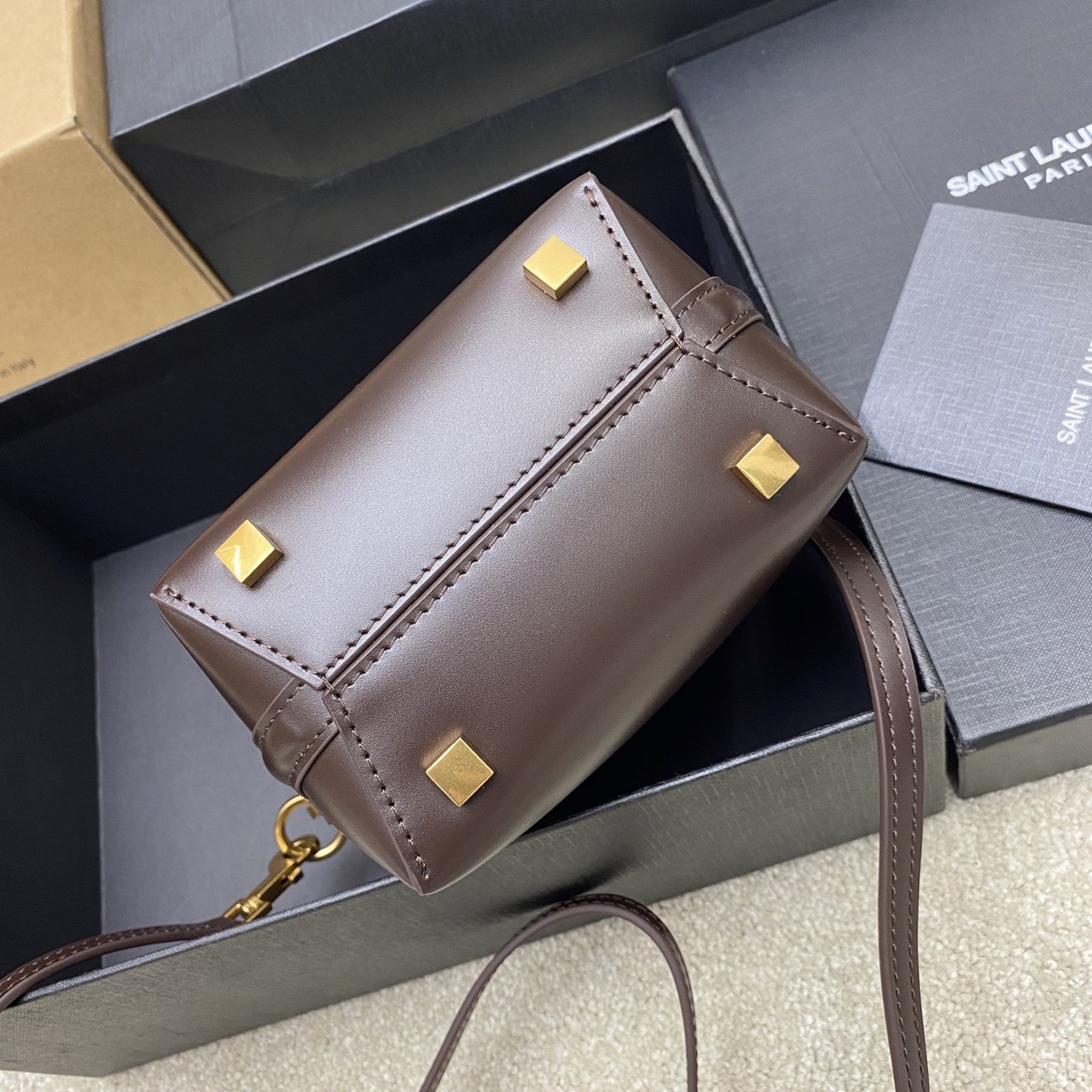 YSL LE 37 Mini Bright Leather Handbag
