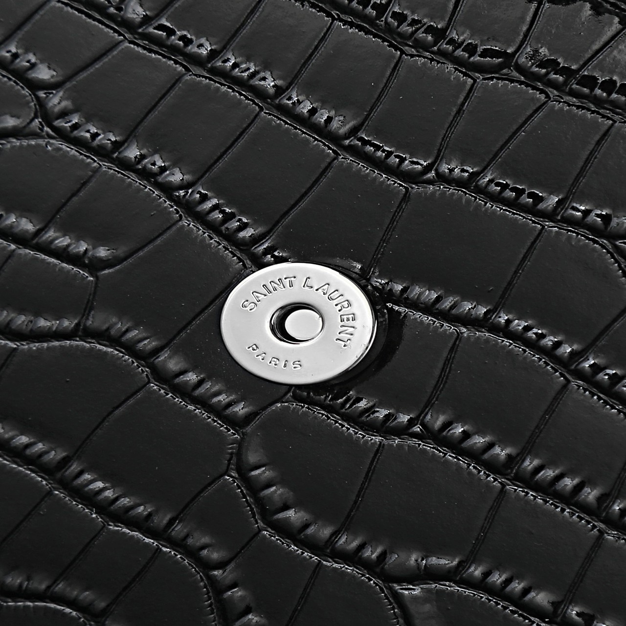 YSL Kate Medium Crocodile Embossed Chain Bag