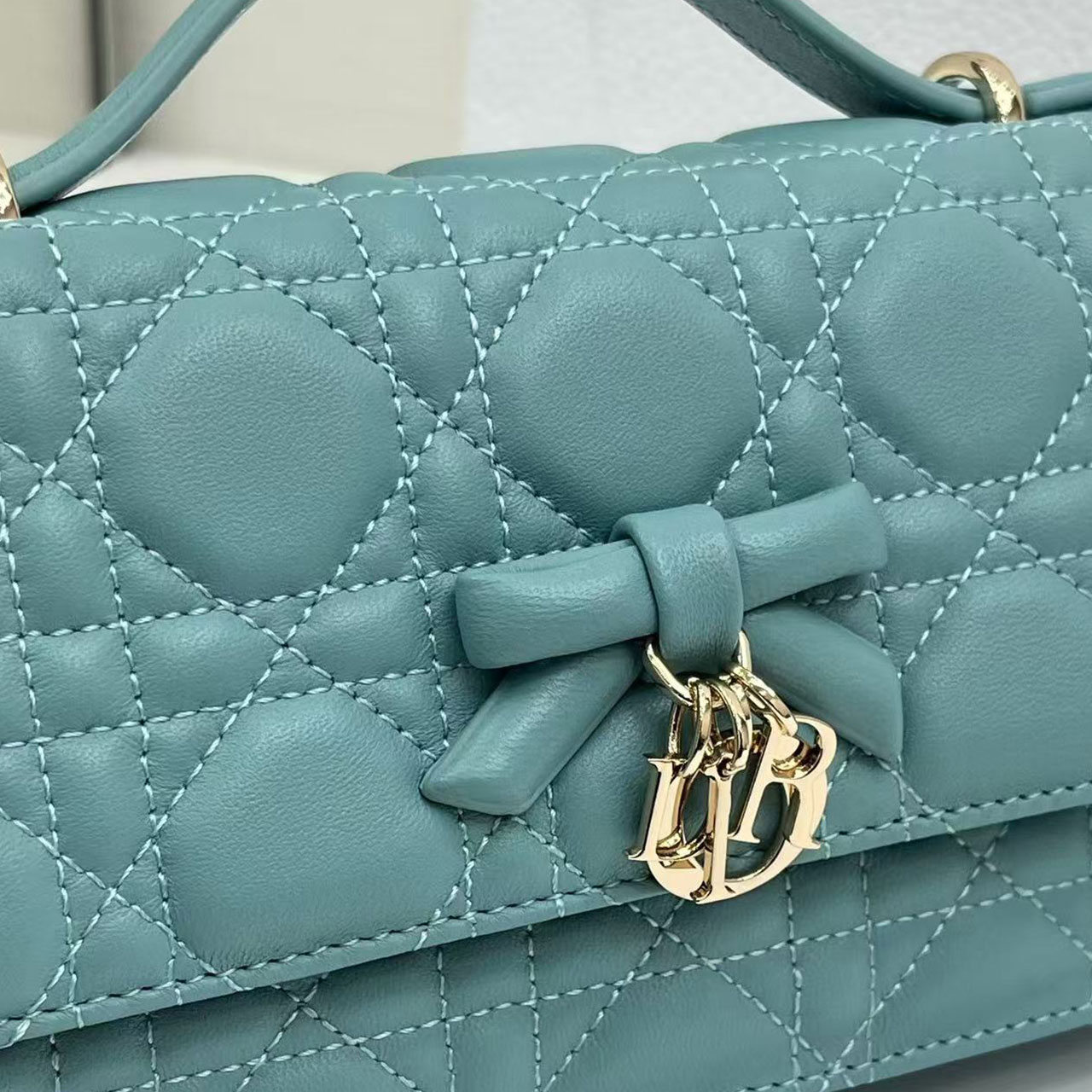 Dior Lady Dior Mini East-West Handbag With Bow