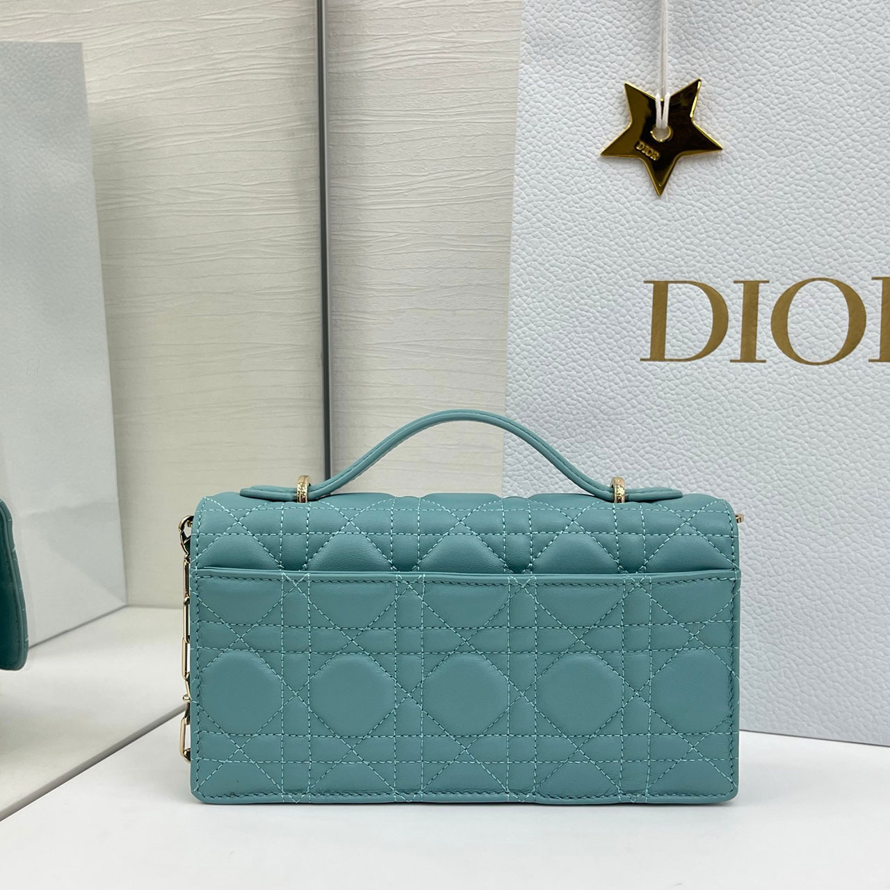 Dior Lady Dior Mini East-West Handbag With Bow