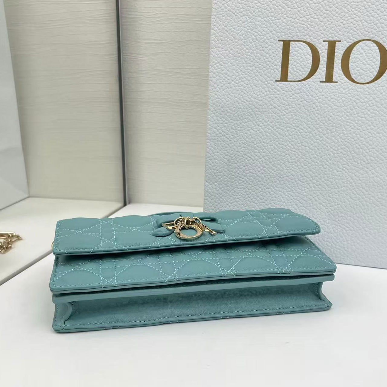 Dior Lady Dior Mini East-West Handbag With Bow