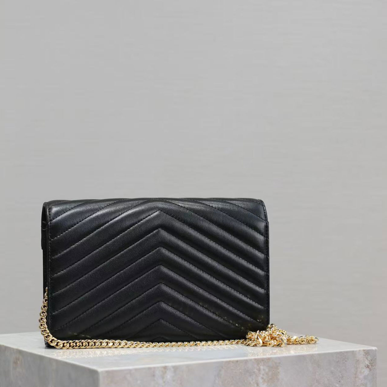 YSL Cassandre Matelassé Envelope Chain Wallet