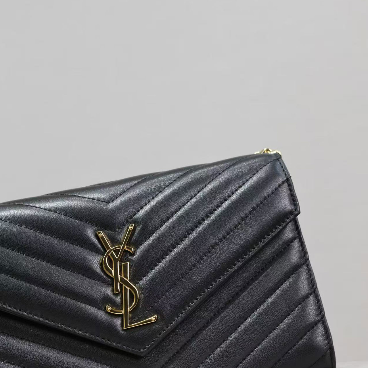 YSL Cassandre Matelassé Envelope Chain Wallet