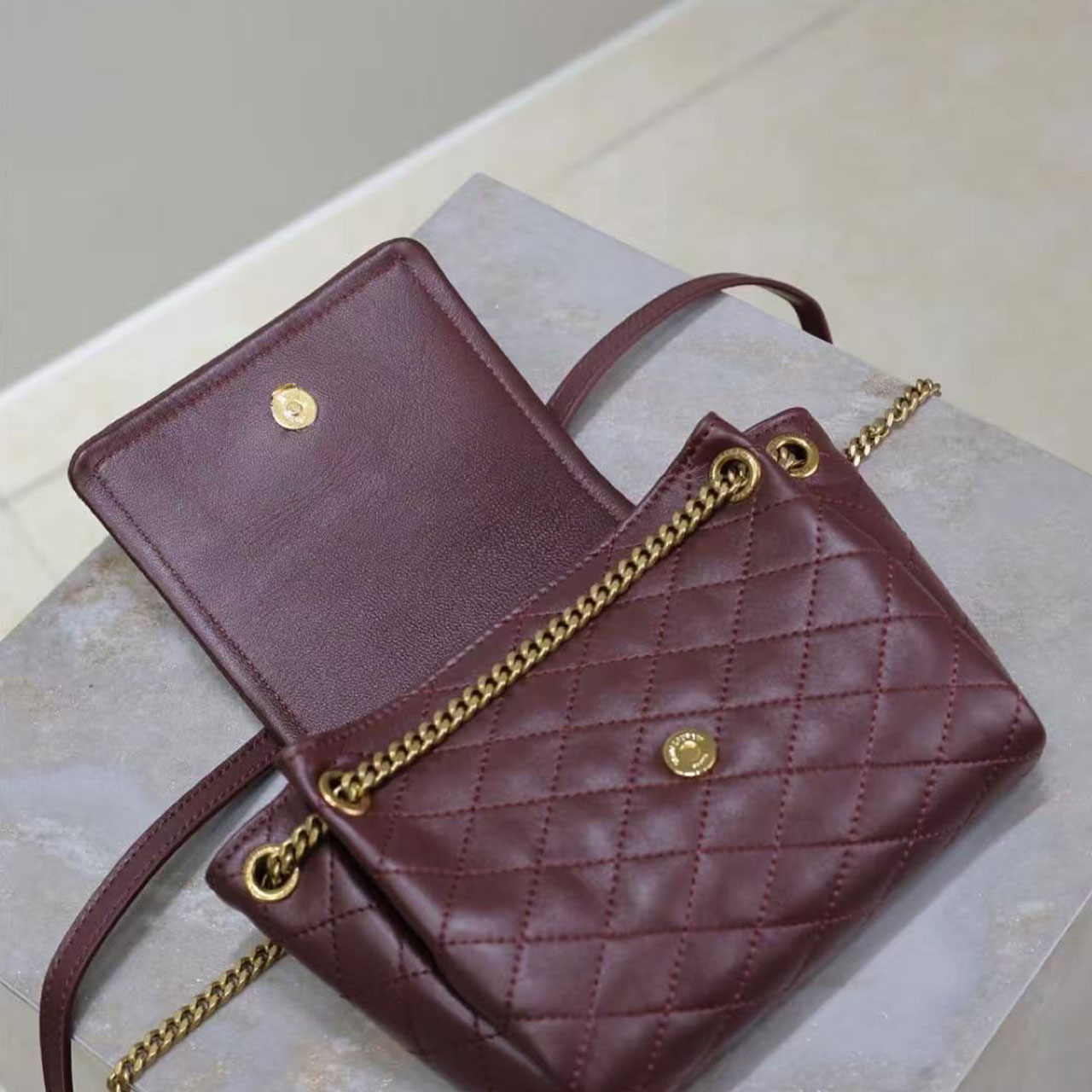 YSL Mini Nolita Quilted Shoulder Bag