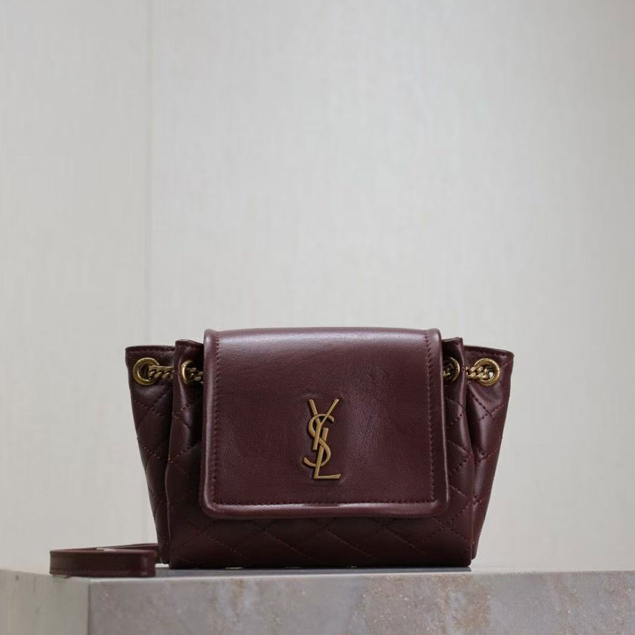 YSL Mini Nolita Quilted Shoulder Bag