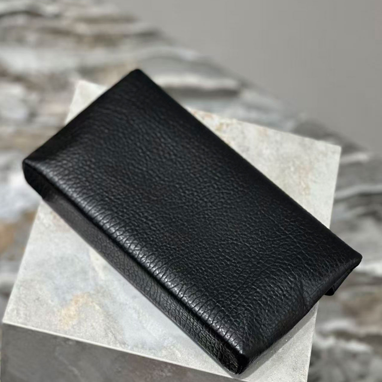 YSL Envelope Grain Leather Clutch Bag
