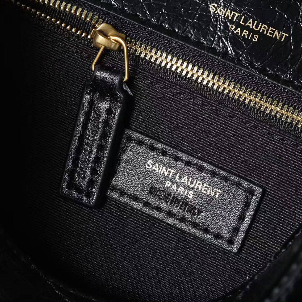 YSL Niki Medium Crinkled Leather Chain Bag