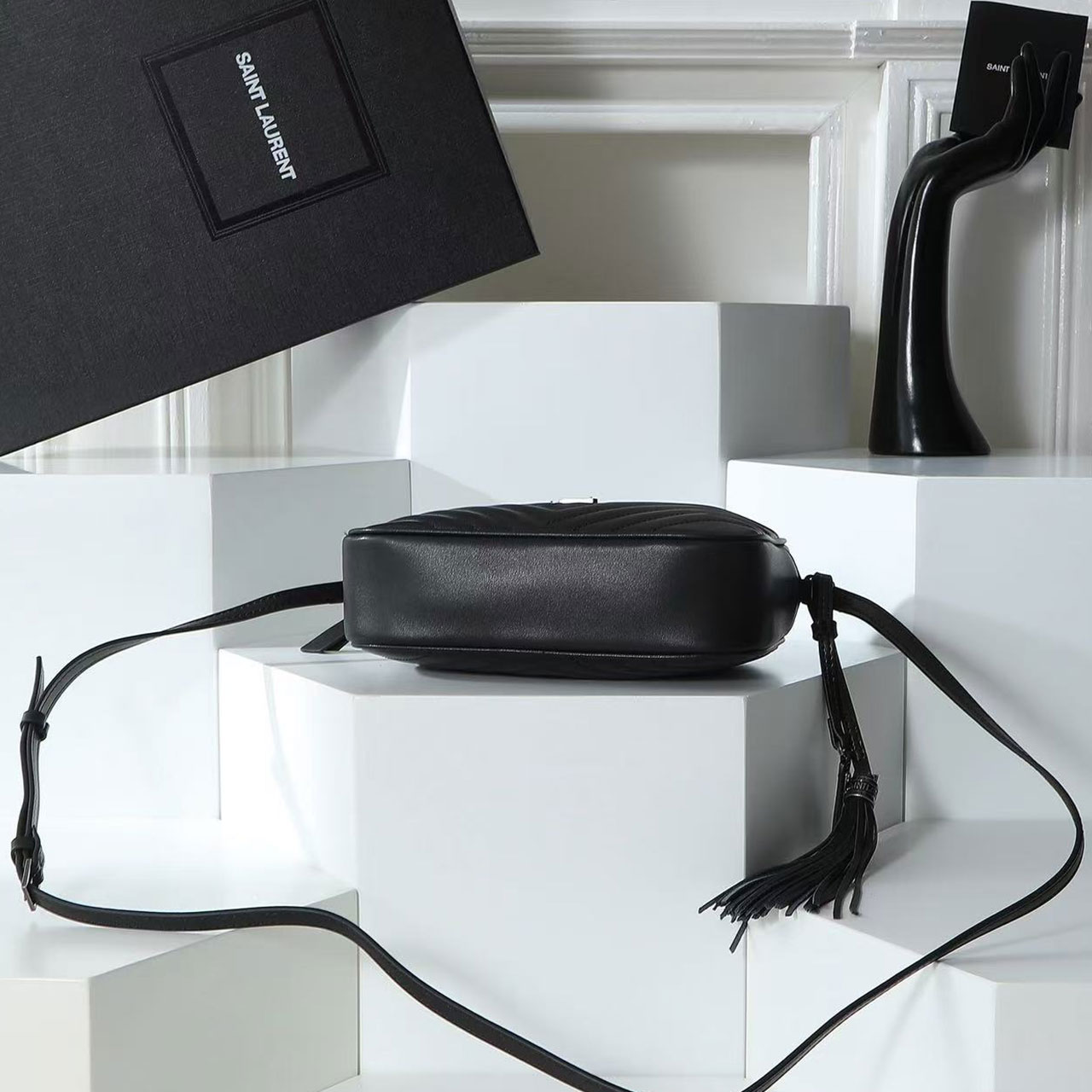 YSL Lou Camera Bag - Apricot Gold Buckle