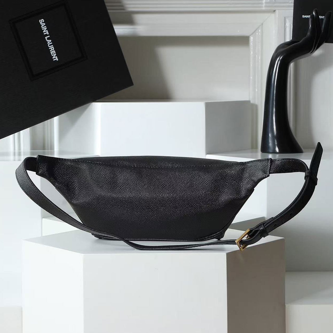 YSL Cassandre Grain Leather Waist Bag
