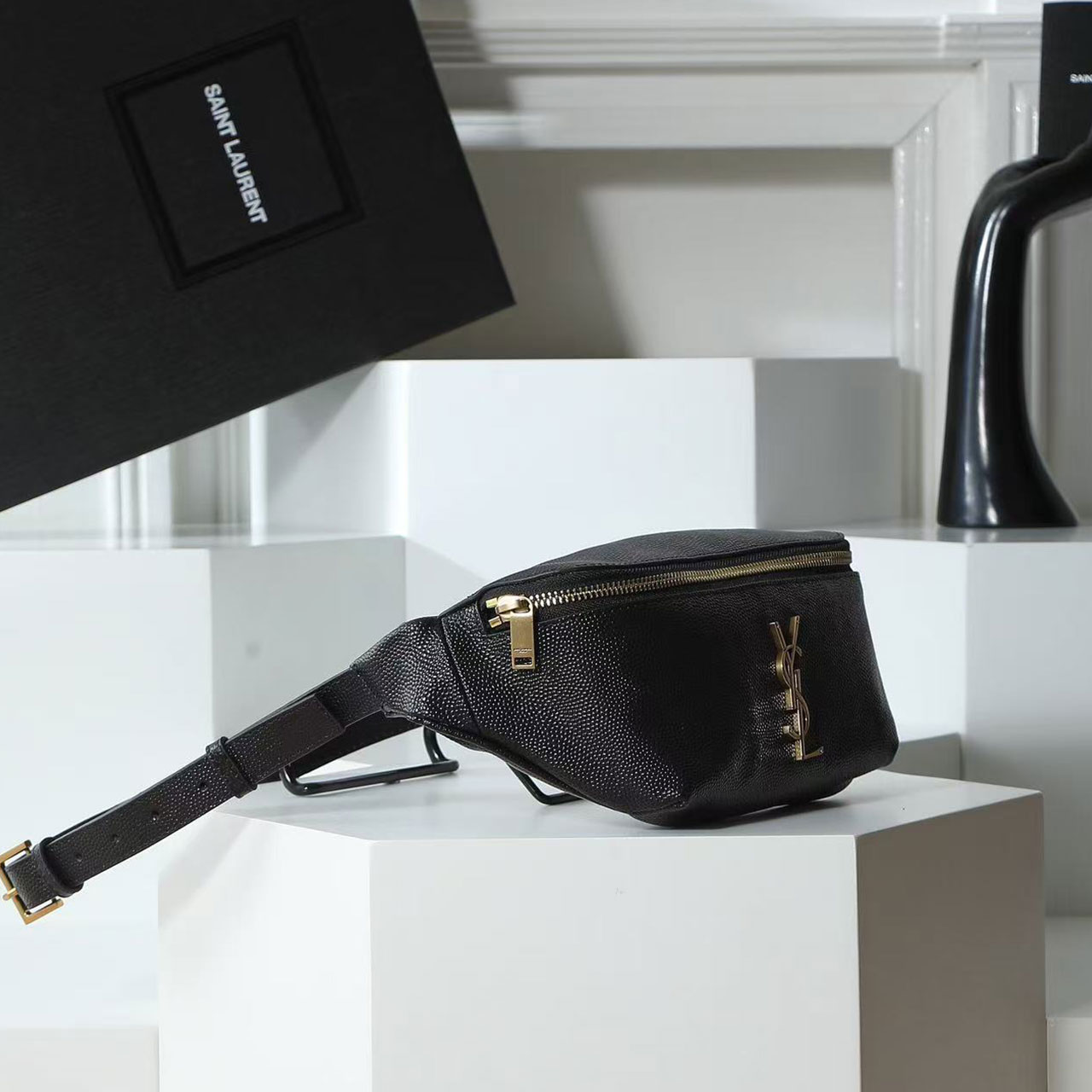 YSL Cassandre Grain Leather Waist Bag