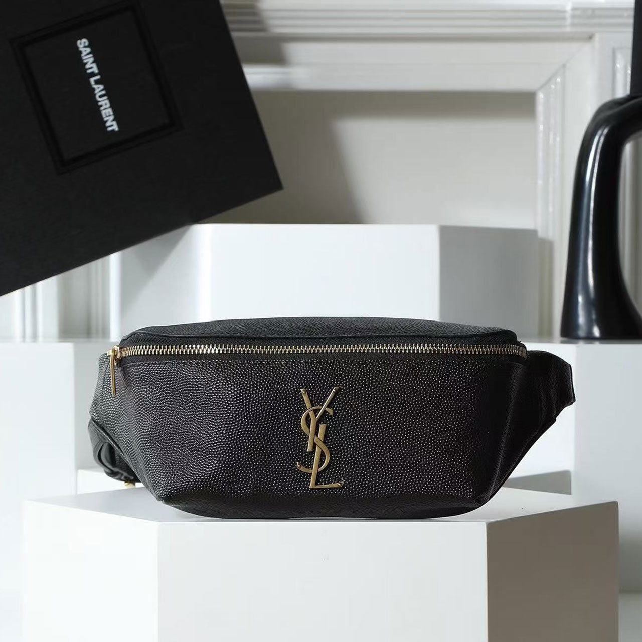 YSL Cassandre Grain Leather Waist Bag