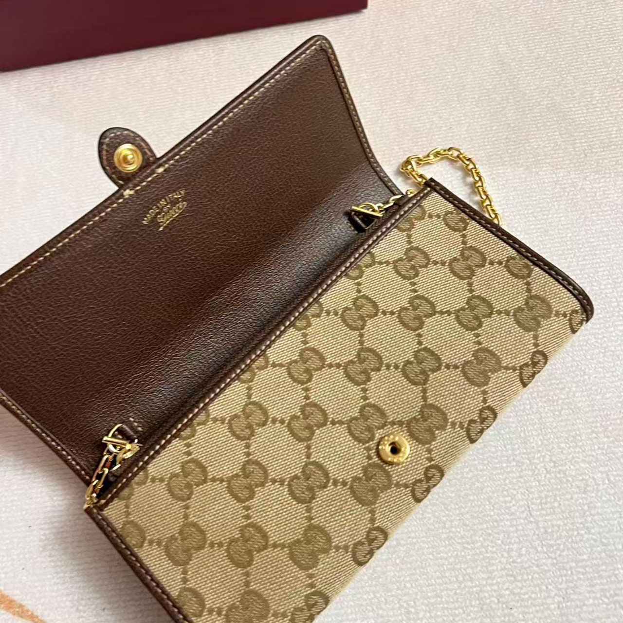 Gucci Jackie 1961 GG Supreme Chain Wallet Crossbody Bag