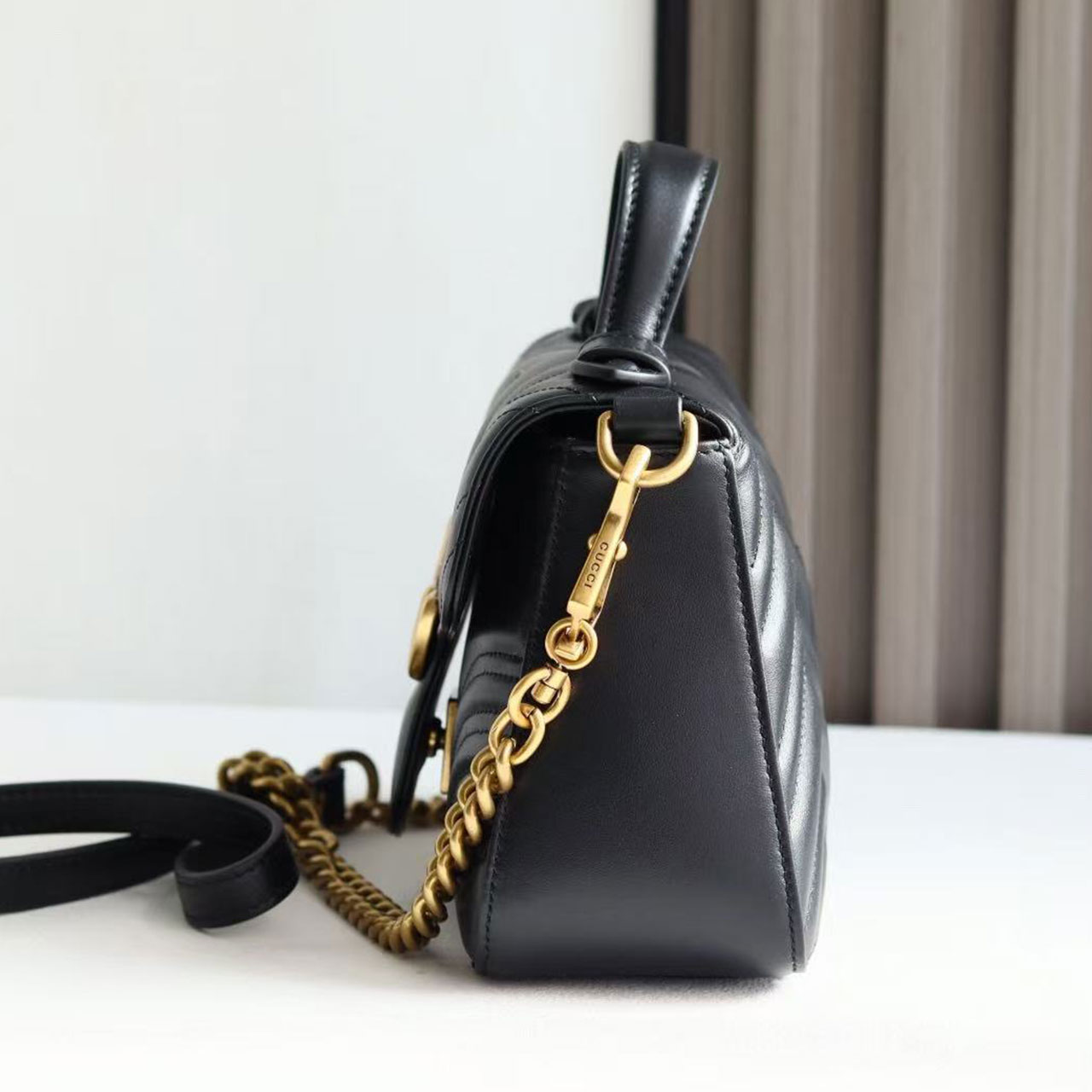 Gucci GG Marmont Mini Top Handle Shoulder Bag
