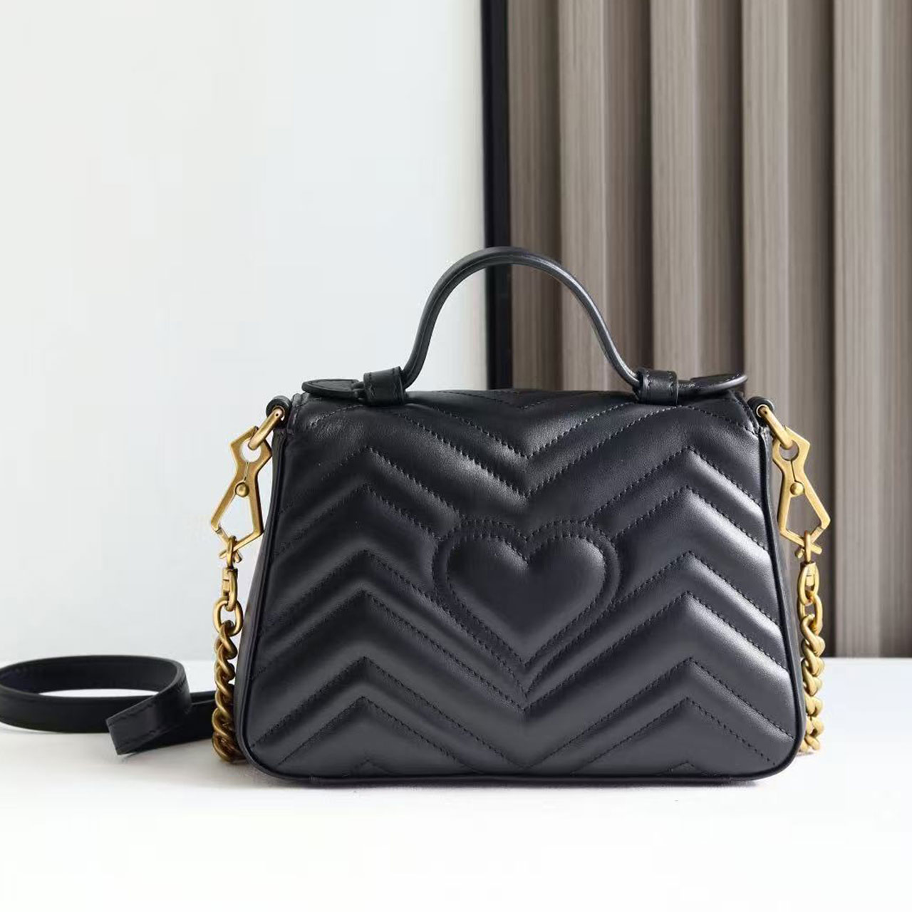 Gucci GG Marmont Mini Top Handle Shoulder Bag