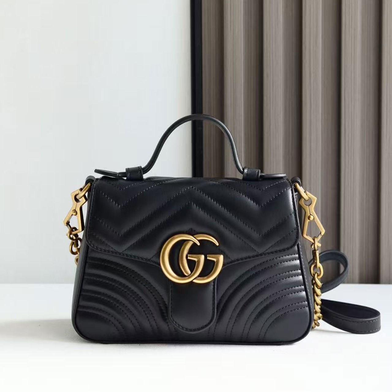 Gucci GG Marmont Mini Top Handle Shoulder Bag