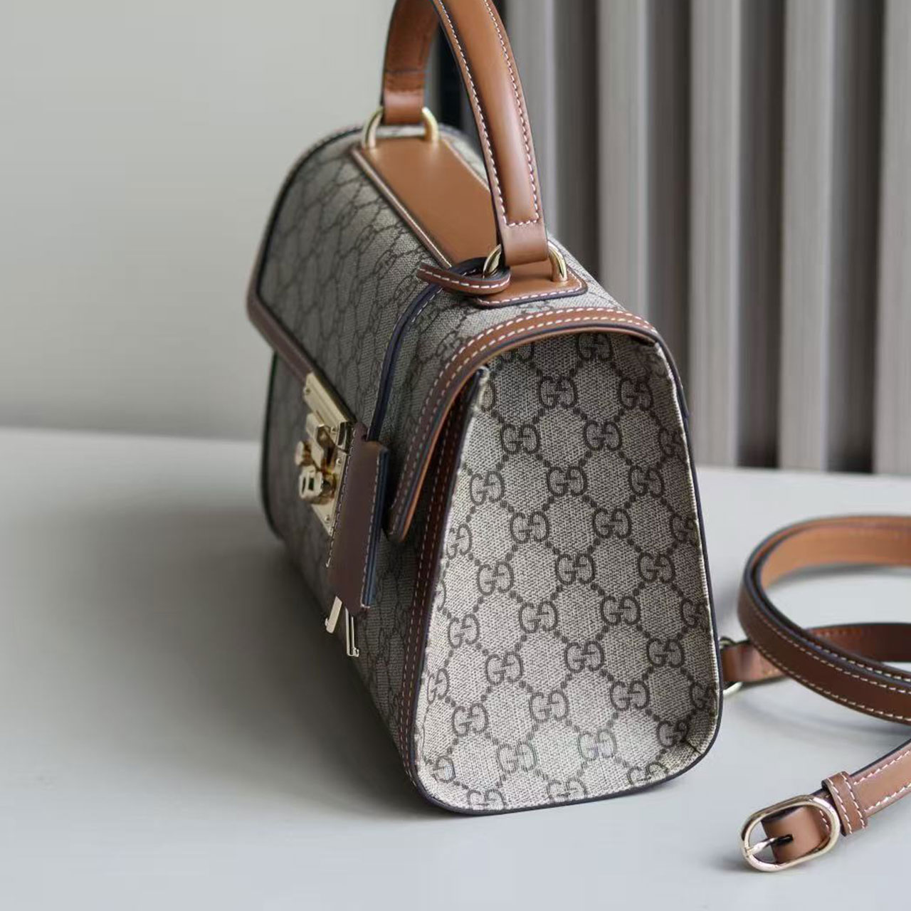 Gucci Padlock GG Supreme Small Top Handle Shoulder Bag