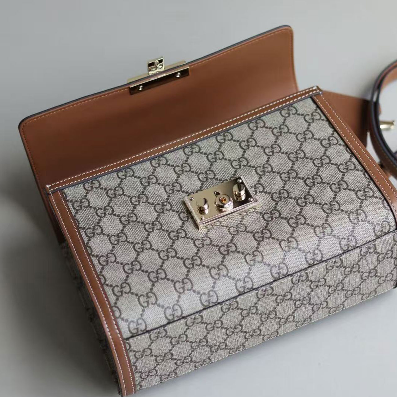 Gucci Padlock GG Supreme Small Top Handle Shoulder Bag