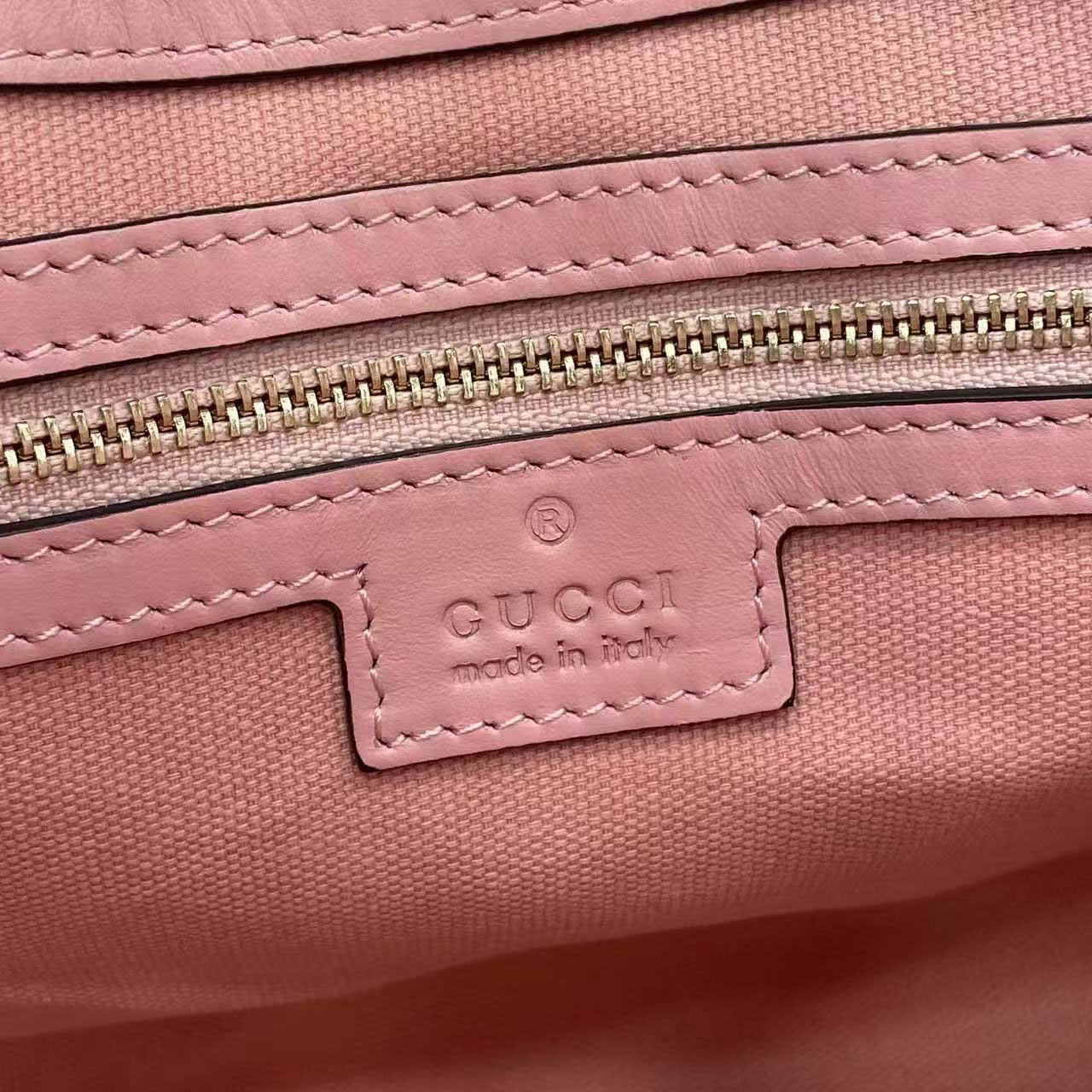 Gucci GG Embossed Leather Small Shopping Tote Bag