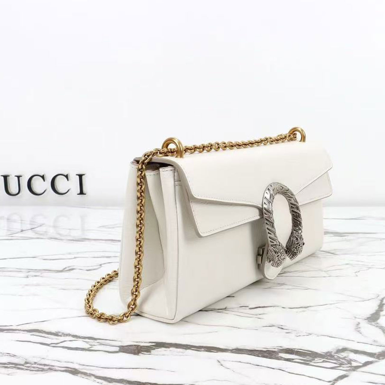 Gucci Dionysus Small Smooth Leather Chain Shoulder Bag