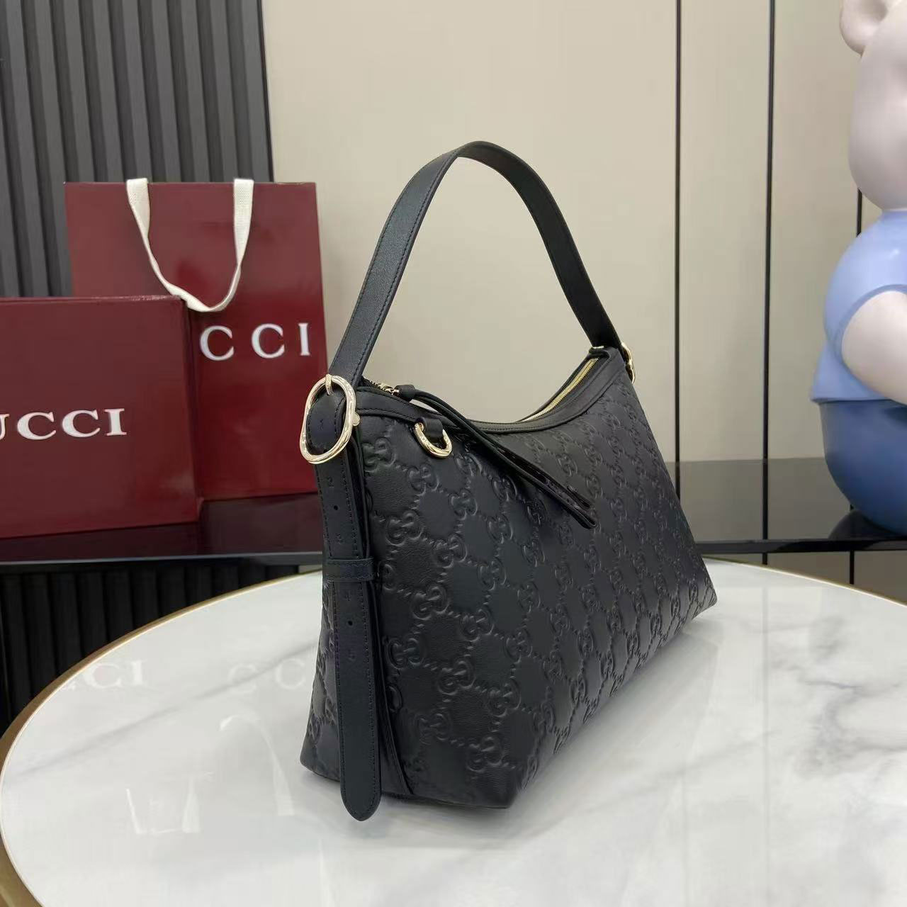 Gucci Emblem Series Medium Shoulder Backpack