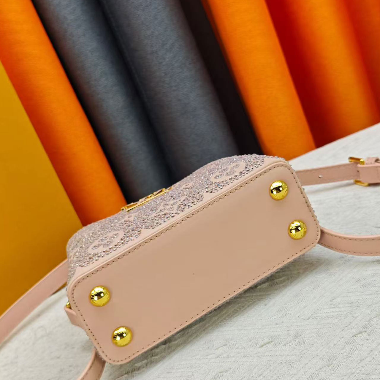 LV Capucines Mini Pink Full Diamond Crystal Handbag